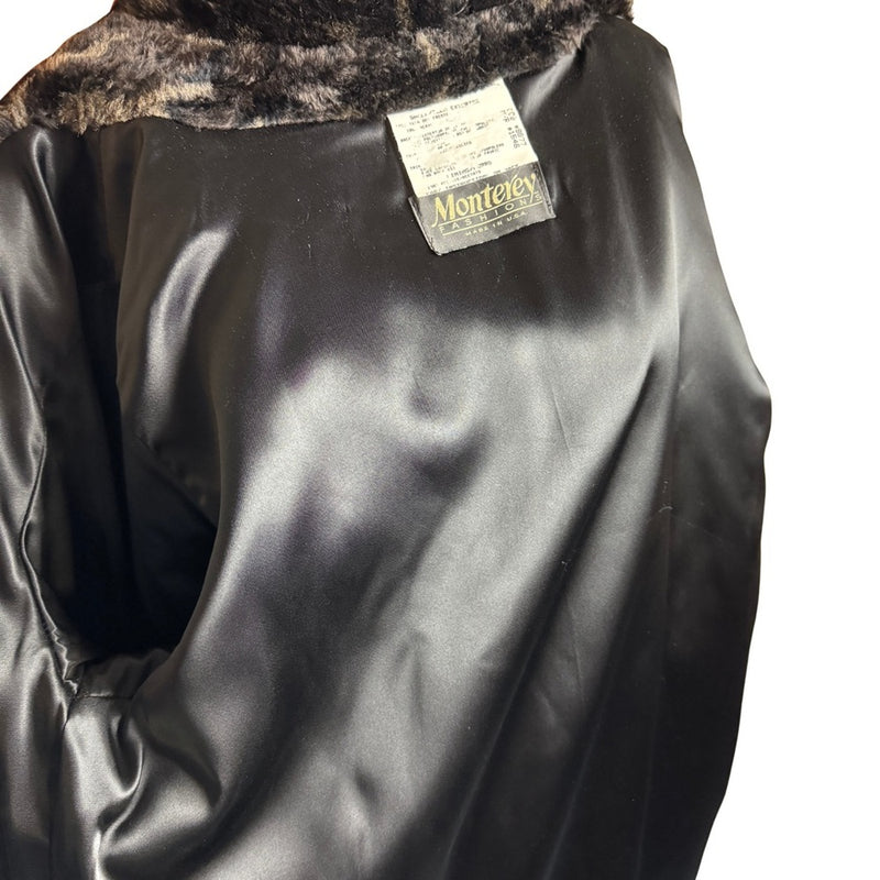 80s Faux Fur Black Luxe Coat