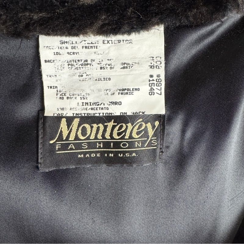 80s Faux Fur Black Luxe Coat